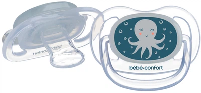 Пустышка Bebe Confort Physio Air Dummy Phospho Blue Octopus от 6 до 18 месяцев 2 шт (3104201950)