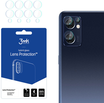 Zestaw szkieł hartowanych 3MK Lens Protection na aparat Oppo Find X5 Lite 4 szt (5903108466455)