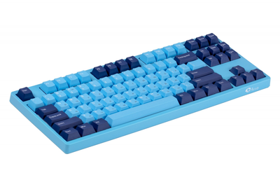 Механічна клавіатура AKKO 3087 Mirror of Sky 87Key, Cherry MX Brown, USB-A, УКР/АНГЛ, No LED, Блакитний
