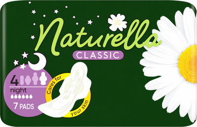 Wkładki higieniczne Naturella Classic na noc (rozmiar 4) 7 szt (4015400437543)