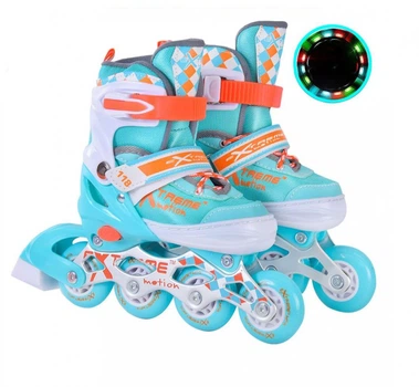 Ролики детские раздвижные Best Roller 2022 PU 30-33, Бирюзовый (58774)