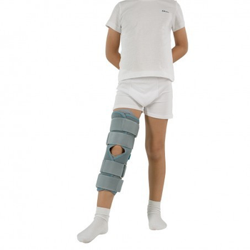 Бандаж (тутор) на колінний суглоб дитячий Алком 3013k р.1 (24) Сірий