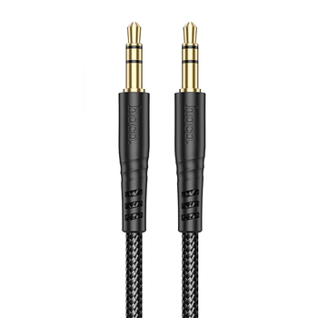 Аудиокабель HOCO UPA24 3.5mm male to 3.5mm male, nylon braid, 1m, Black 6931474789136