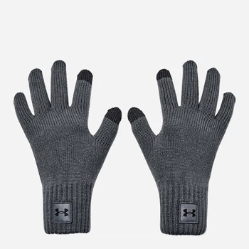 Перчатки мужские вязаные с сенсорными пальцами Under Armour UA Halftime Gloves 1373157-012 S-M Серые (196039119629)