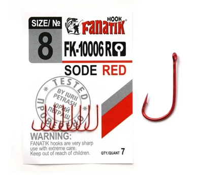 Крючок Fanatik Sode Red №8 арт FK-10006 R-8