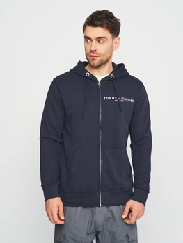Толстовка на флисе, на молнии мужская Tommy Hilfiger 11185.3 S Темно-синяя