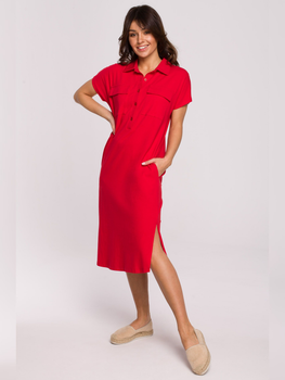 Плаття-сорочка жіноче BeWear B222 1130317 M Червоне (5903887655132)