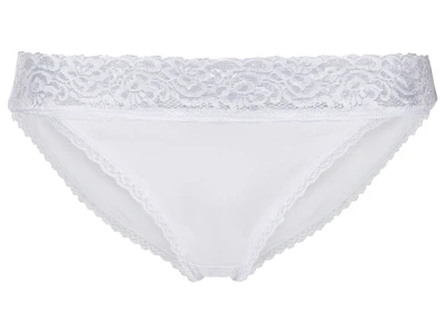 Трусики-слип хлопковые с круживом для женщины Esmara LYCRA® 381933 L Белый