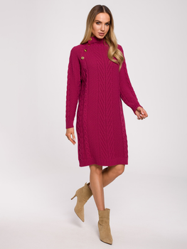 Sukienka sweterkowa damska Made Of Emotion M635 L/XL Różowa (5903887632904)
