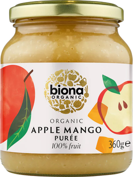 Органічне пюре Biona Organic Яблуко, манго без цукру 360 г (5032722312609)