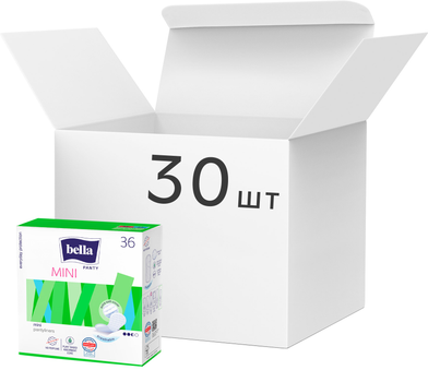 Упаковка щоденних гігієнічних прокладок Bella Panty Mini 36 шт х 30 пачок (BE-021-RN36-E01/BE-021-RN36-W01)