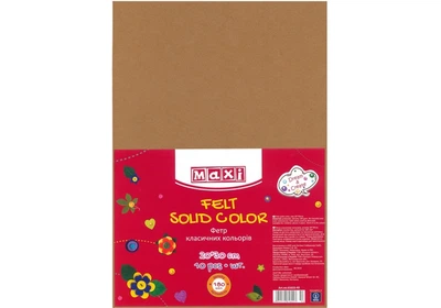 Фетр листовой (полиэстер), 20х30см, 180г/м2, светло-коричневый (MX61622-42)
