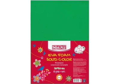 Фоамиран, 20х30 см, 2 мм, зеленый (MX61619-04)