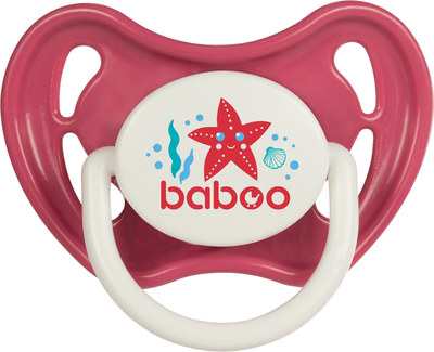 Пустушка Baboo Sea Life Симетрична Латексна Червона від 6 місяців (5-041)