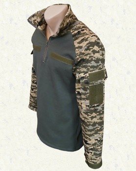 Тактическая сорочка утепленнаая Убакс 100% Хлопок - Хаки+Пиксель р.54