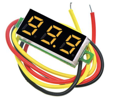Вольтметр 0 - 100В желтый, LED дисплей