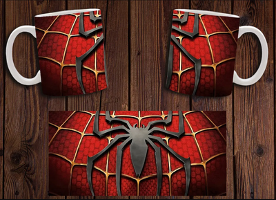 Чашка белая керамическая с принтом Spider-Man (Человек-паук) ABC