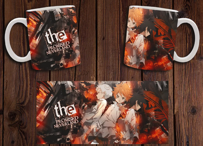 Чашка белая керамическая "Обещанный Неверленд" The Promised Neverland ABC