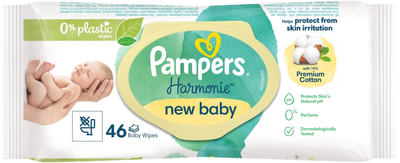 Вологі серветки Pampers Harmonie New Baby Wipes 46 шт (8006540815885)
