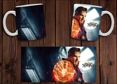 Чашка белая керамическая с принтом Doctor Strange "Доктор Стрэндж" ABC
