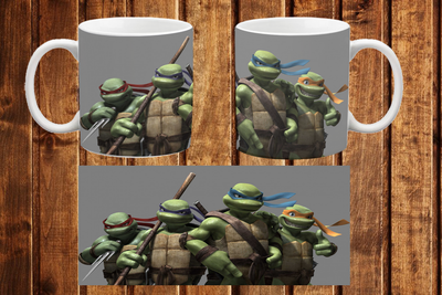 Чашка белая керамическая "Черепашки-ниндзя" Teenage Mutant Ninja Turtles ABC