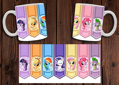 Чашка белая керамическая "My little pony" Мой маленький пони ABC