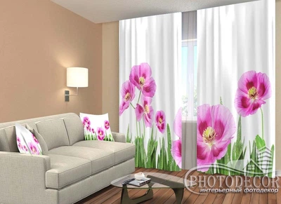 ФотоШторы PHOTODECOR "Красивые маки"