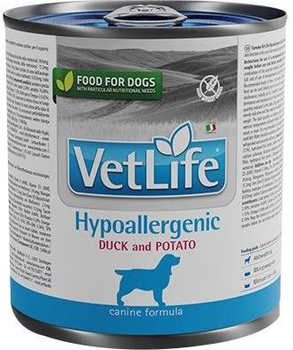 Вологий корм для собак Farmina Vet Life Natural Diet Hypoallergenic Duck&Potato 300 г (8606014107319)