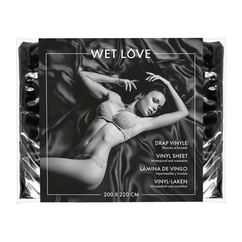 Вінілове простирадло Fetish Tentation Black 220x200