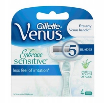 Змінні картриджі для гоління (леза) Venus Embrace Sensitive 4 шт (7702018352883)