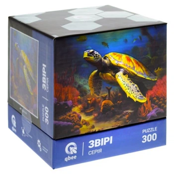 Пазлы Звери Черепаха и океан 300 деталей qbee (QB500-009) (220027)
