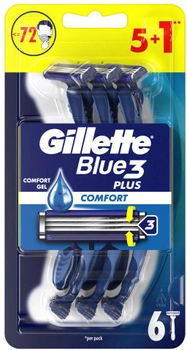 Станки для гоління Gillette Blue3 Plus Comfort 6 шт (7702018505708)