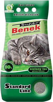 Наповнювач для котячого туалету Benek Standard бентонітовий Зелений ліс 10 л (5905397010128)