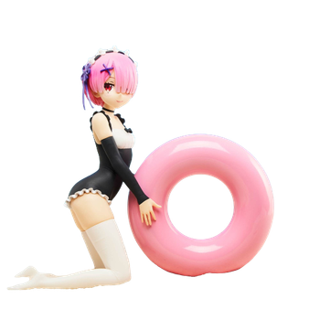 Фигурка коллекционная аниме Bandai Spirits Жизнь в альтернативном мире с нуля Рам Re:Zero Ram Maid style ver 16 см BS RZ R Mv (BS RZ R Mv)