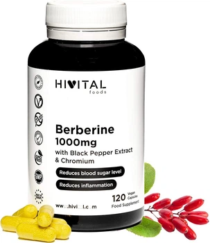 Берберин 1000 мг Hivital Foods - 120 капсул