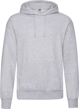 Худи Fruit of the Loom Classic Hooded Sweat Серый Меланж S