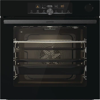 Духовой шкаф Gorenje электрический, 77л, A+, пар, дисплей, 300 °C, Wi-Fi, черный (BSA6747A04BGWI)