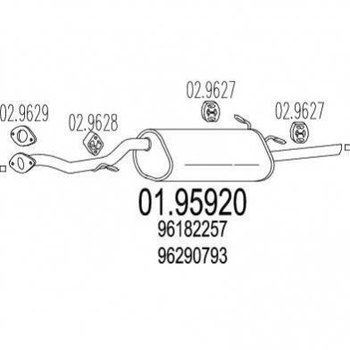 Глушитель MTS 0195920 Daewoo Lanos