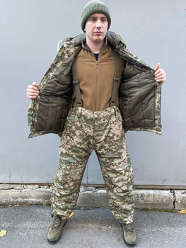 Зимовий тактичний чоловічий костюм термостійкий та водонепроникний Піксель L (Kali)