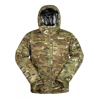 Мужская зимняя куртка Рип-стоп Мультикам XL Kali на молнии с капюшоном с передними внутренними и наружныеми карманами регулируемые манжеты на липучках