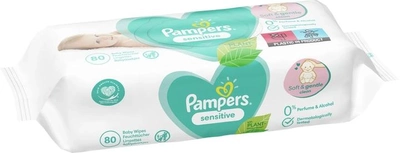 Вологі серветки Pampers Sensitive Baby Wipes 80 шт (8001841041421)