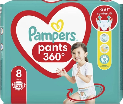 Підгузки-трусики Pampers Pants Розмір 8 (19+ кг) 32 шт (8006540499382)