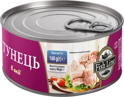 Тунець Fish Line в олії 160 г (4820235630584)
