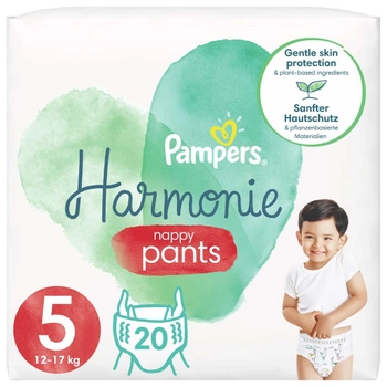 Підгузки-трусики Pampers Harmonie Nappy Pants Розмір 5 (12-17 кг) 20 шт (8006540181430)