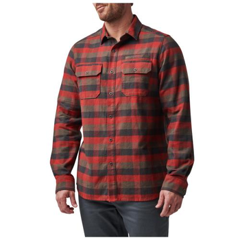 Рубашка 5.11 Tactical Lester Long Sleeve Shirt (Red Bourbon Plaid) 2XL