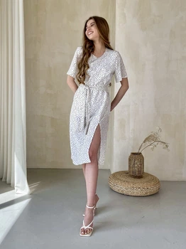 Сукня-футболка міді літня жіноча Merlini Асті 700000202 2XL-3XL Біла (700000202_3)