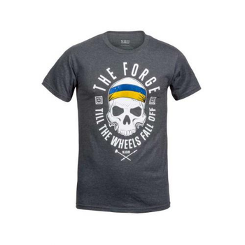 Футболка 5.11 Tactical THE FORGE UKRAINIAN FLAG TEE (лімітована серія) (Charcoal Heather) S