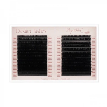 Ресницы Design Lashes Deep Black C/D 0.10 24 ряда 7-13 мм черные (2100994279975)