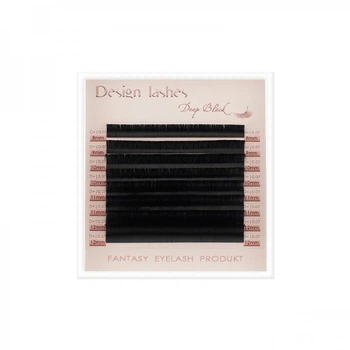 Ресницы Design Lashes Deep Black D+ 0.07 8 рядов 8-12 мм черные (2100994279814)