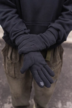 Сенсорні Флісові Перчатки Without Screen 4-2 Black Man 398500356